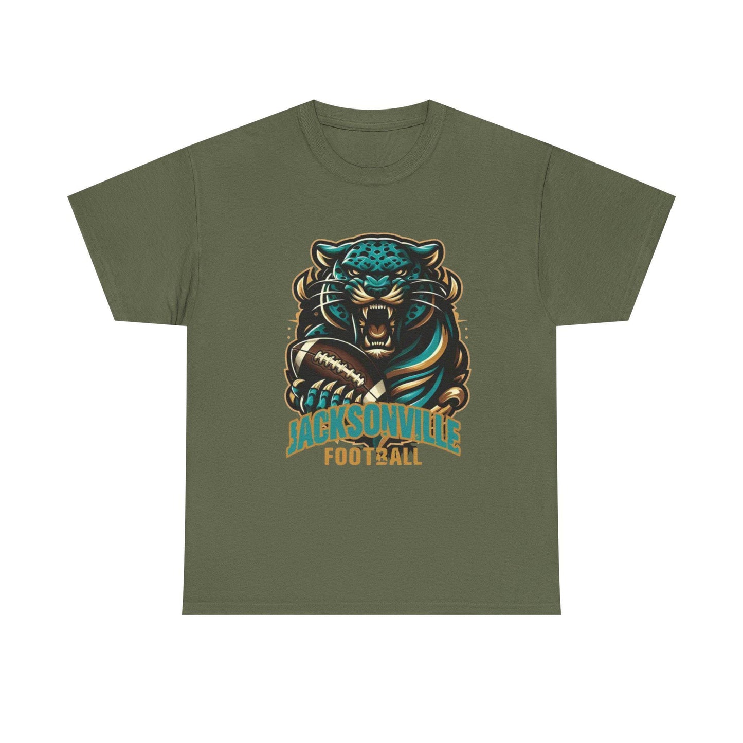 Jaguar Football Graphic Tee: Unisex Heavy Cotton Sports Jersey