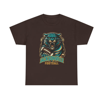 Jaguar Football Graphic Tee: Unisex Heavy Cotton Sports Jersey