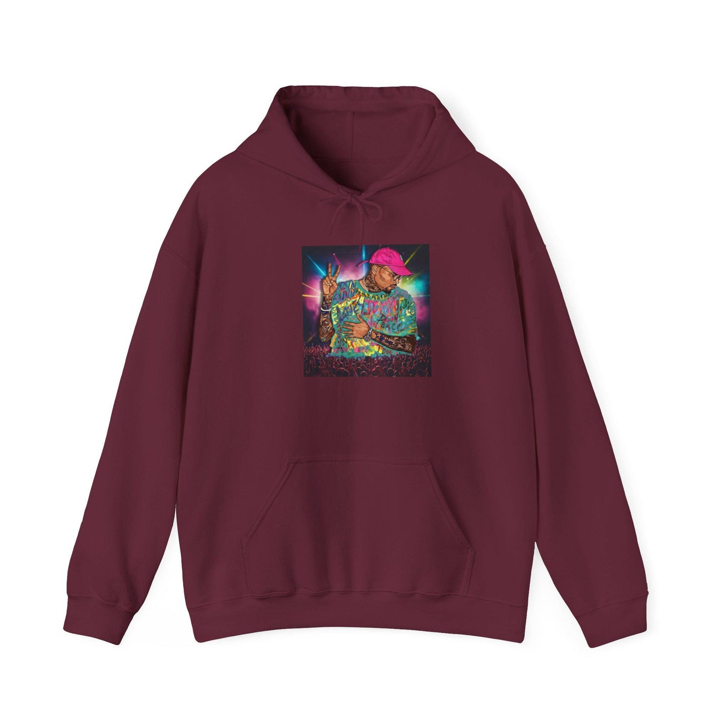 Chris Brown-Themed Unisex Hoodie, Perfect Gift for Musicians, Artsy Sweatshirt, Festival Wear, Cozy Streetwear