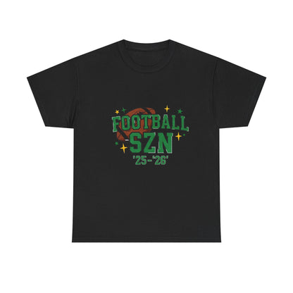 Football Season Heavy Cotton Tee: Sports Fan Game Day Shirt