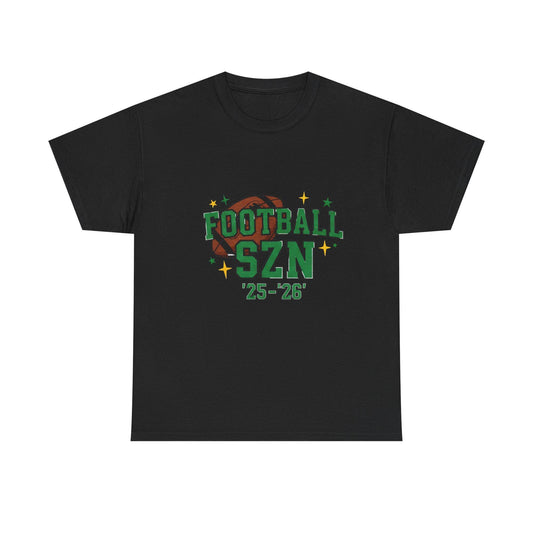 Football Season Heavy Cotton Tee: Sports Fan Game Day Shirt