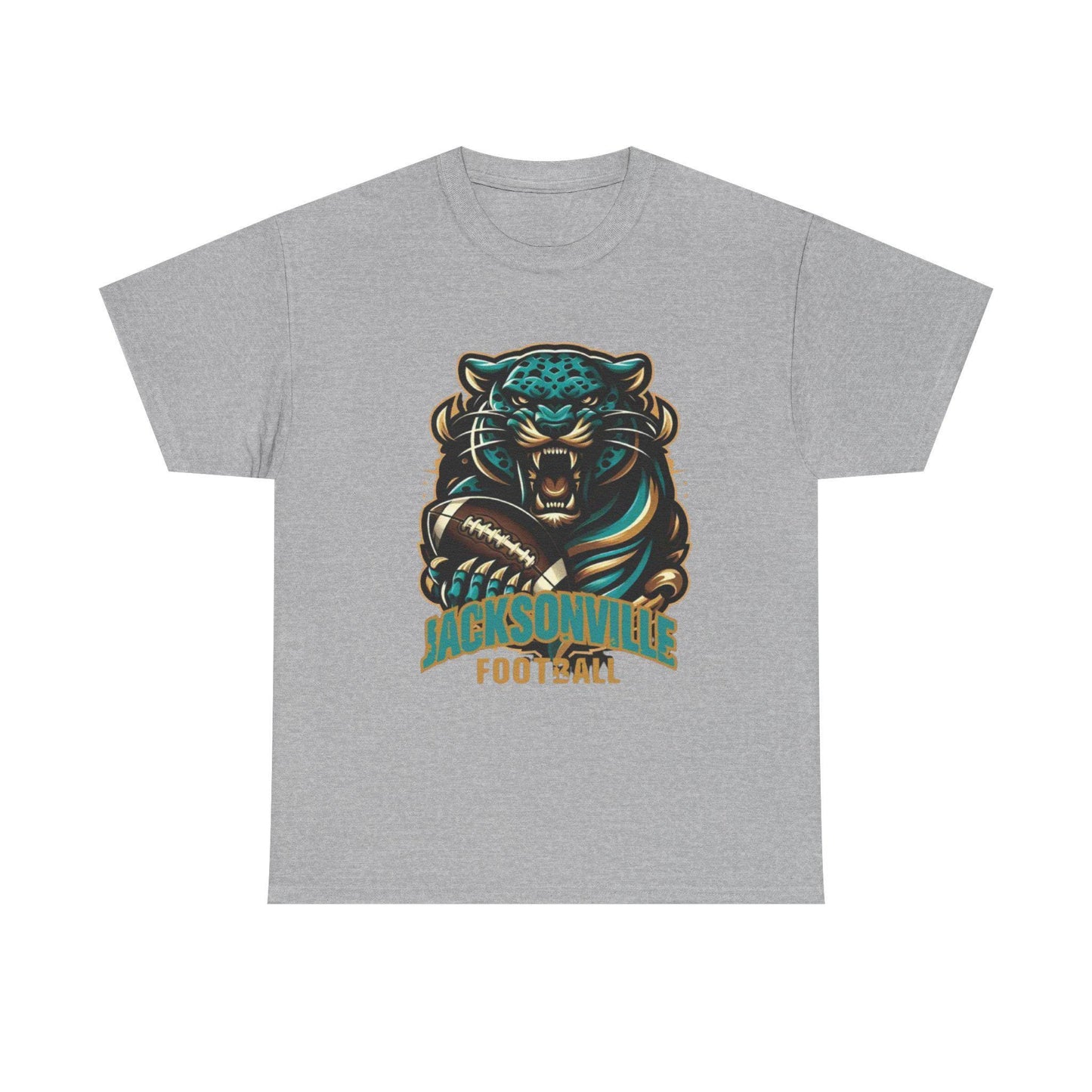 Jaguar Football Graphic Tee: Unisex Heavy Cotton Sports Jersey