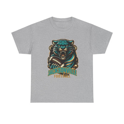 Jaguar Football Graphic Tee: Unisex Heavy Cotton Sports Jersey