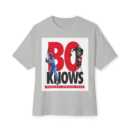 Bo Knows Graphic Tee: Unisex Oversized Boxy Cotton T-Shirt