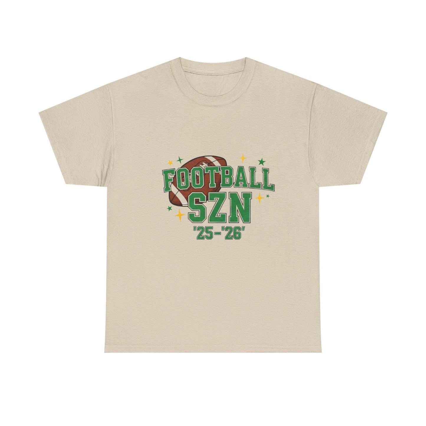 Football Season Heavy Cotton Tee: Sports Fan Game Day Shirt