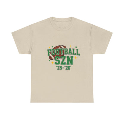 Football Season Heavy Cotton Tee: Sports Fan Game Day Shirt