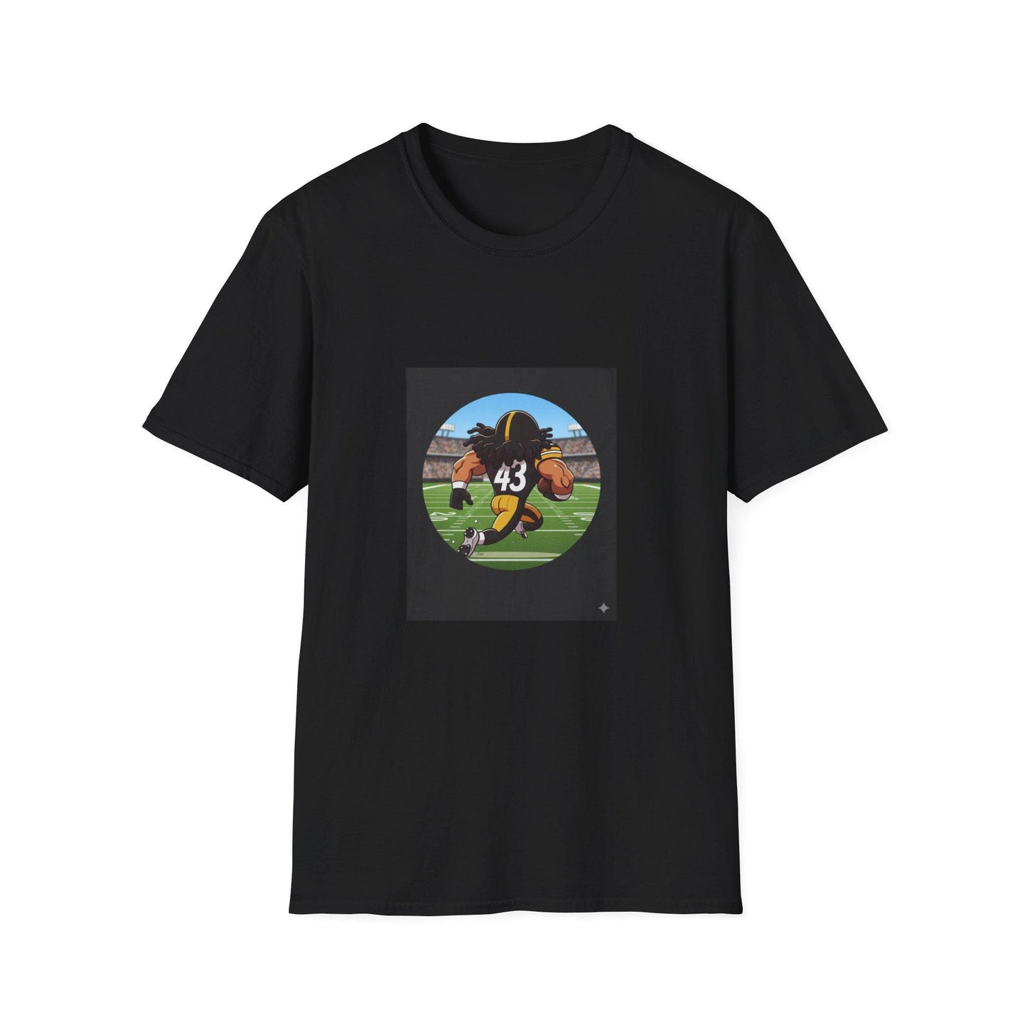 Troy Polamalu Steelers Tee: Animated Football Fan Shirt