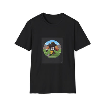 Troy Polamalu Steelers Tee: Animated Football Fan Shirt