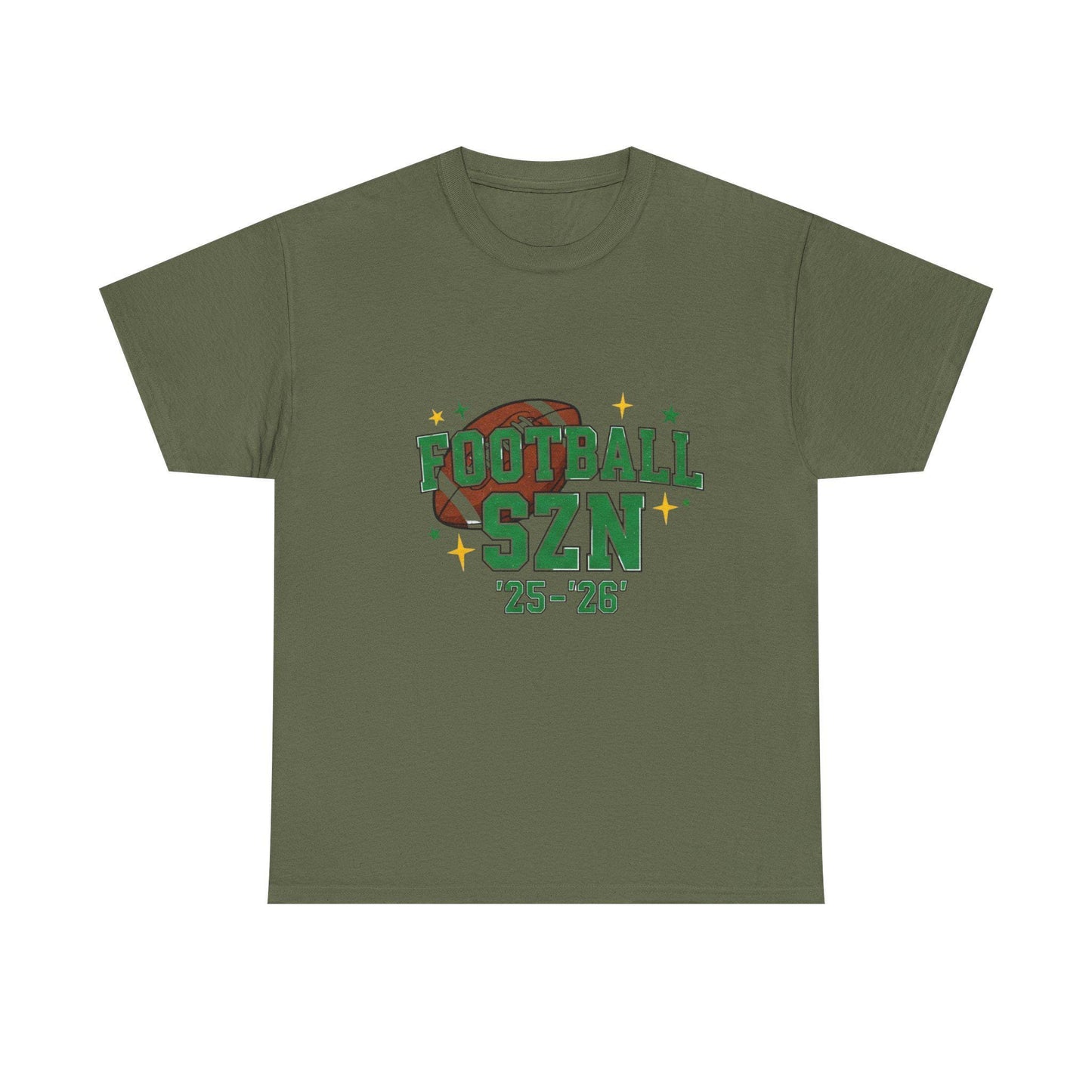 Football Season Heavy Cotton Tee: Sports Fan Game Day Shirt