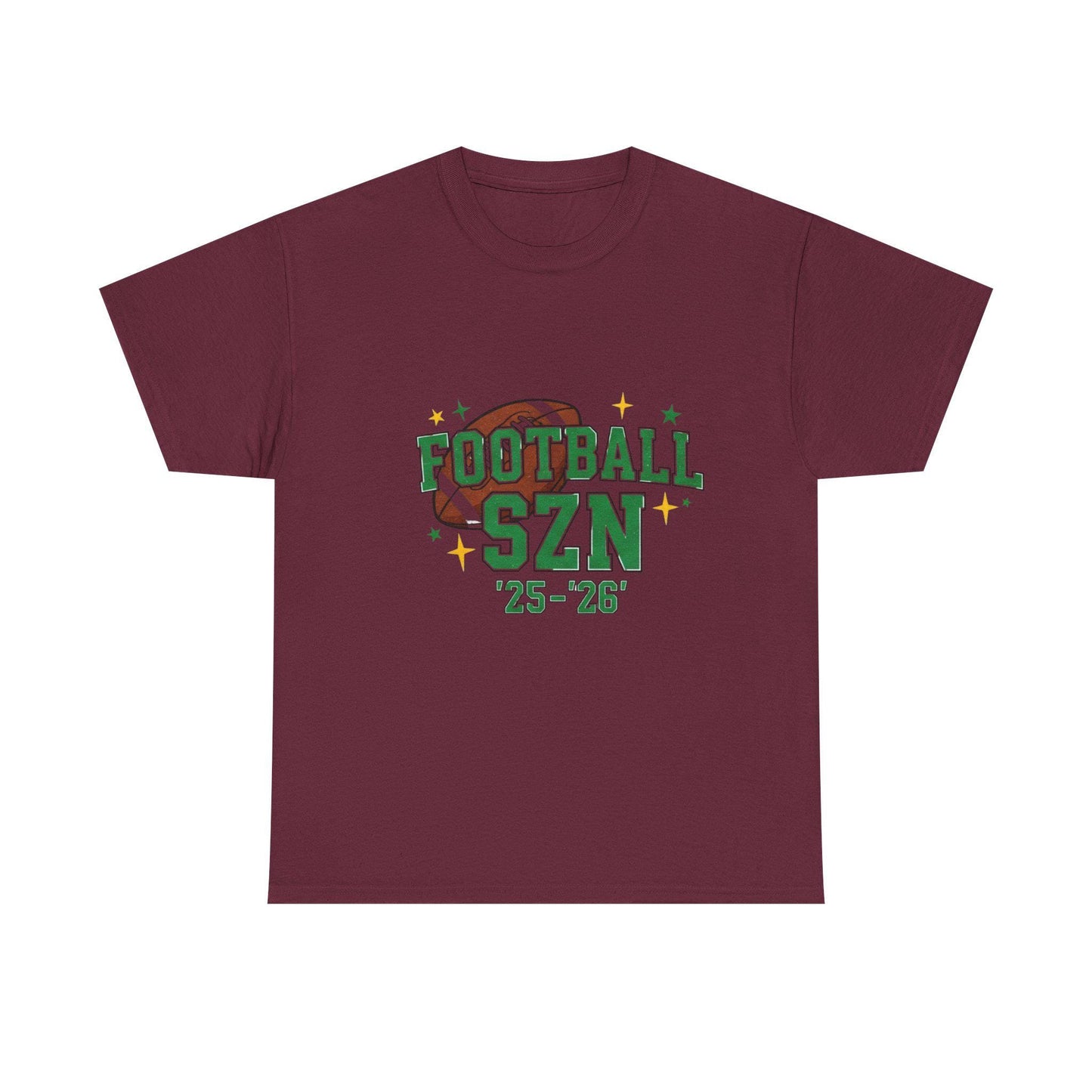 Football Season Heavy Cotton Tee: Sports Fan Game Day Shirt