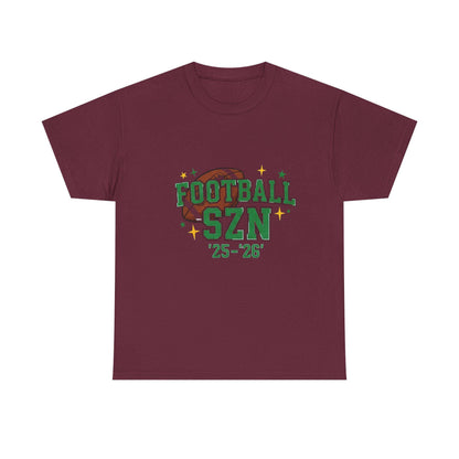 Football Season Heavy Cotton Tee: Sports Fan Game Day Shirt