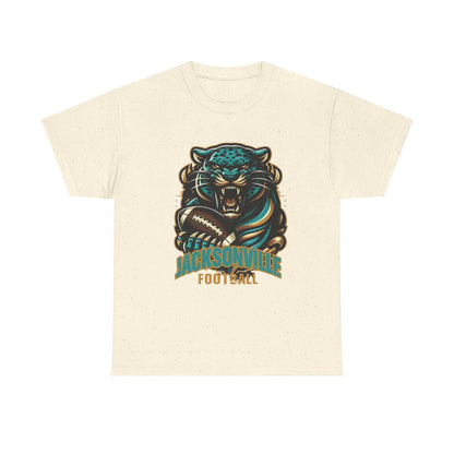 Jaguar Football Graphic Tee: Unisex Heavy Cotton Sports Jersey