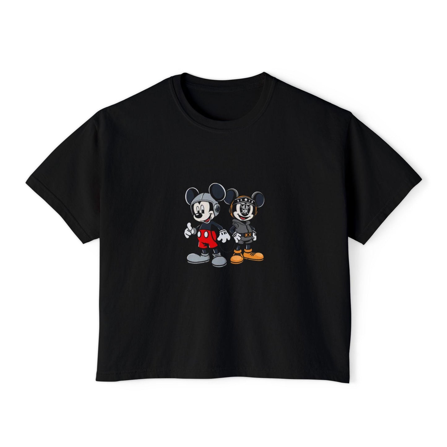 Mickey Mouse Boxy Tee Casual T-Shirt, Gift for Disney Lovers, Summer Fashion Retro Graphic Top  Cute Women Apparel