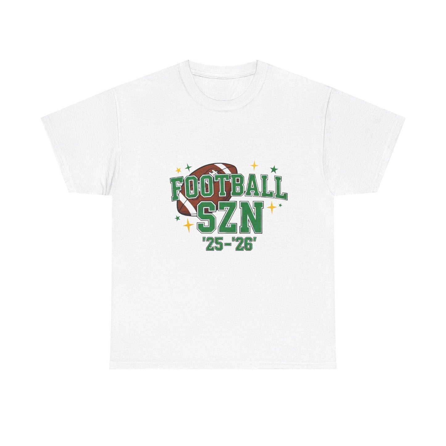 Football Season Heavy Cotton Tee: Sports Fan Game Day Shirt
