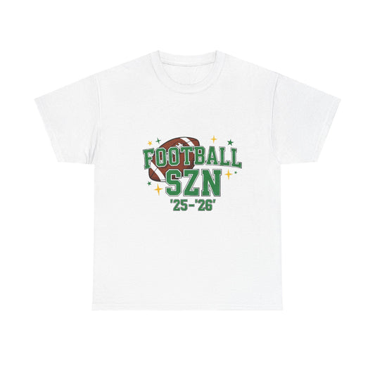 Football Season Heavy Cotton Tee: Sports Fan Game Day Shirt