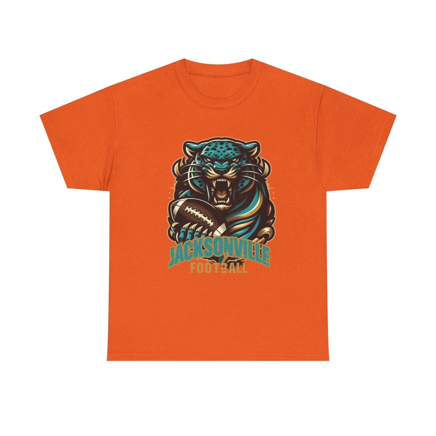 Jaguar Football Graphic Tee: Unisex Heavy Cotton Sports Jersey