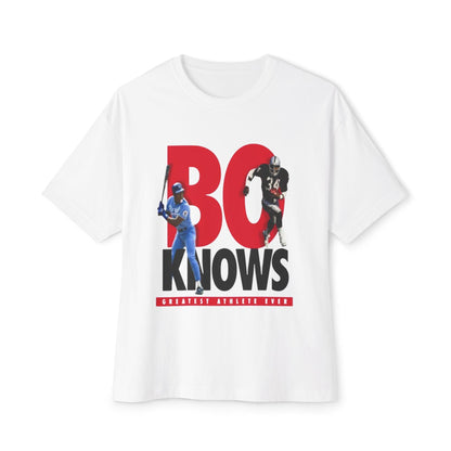 Bo Knows Graphic Tee: Unisex Oversized Boxy Cotton T-Shirt