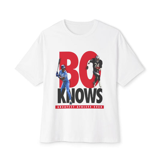 Bo Knows Graphic Tee: Unisex Oversized Boxy Cotton T-Shirt