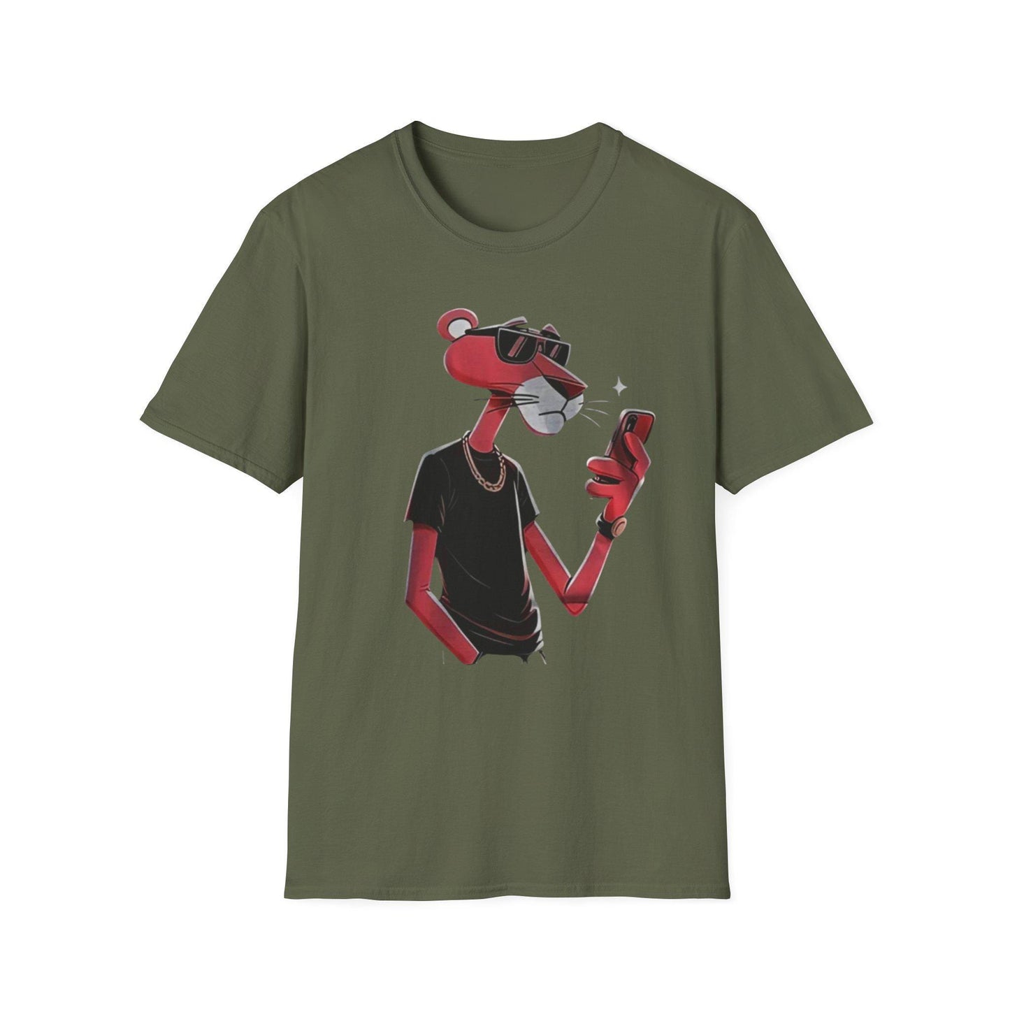 Pink Panther Cartoon T-Shirt: Retro Graphic Tee, Unisex Cotton