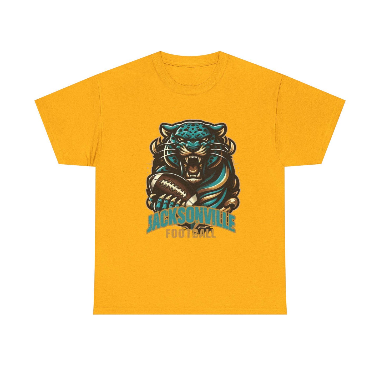 Jaguar Football Graphic Tee: Unisex Heavy Cotton Sports Jersey