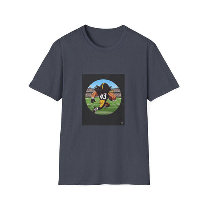 Troy Polamalu Steelers Tee: Animated Football Fan Shirt