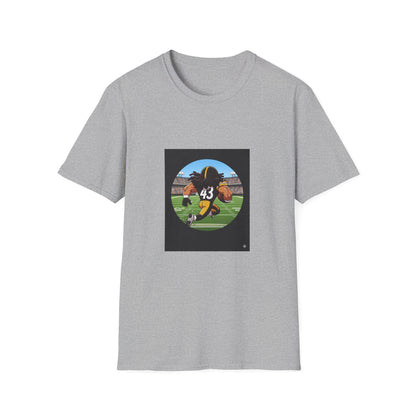 Troy Polamalu Steelers Tee: Animated Football Fan Shirt