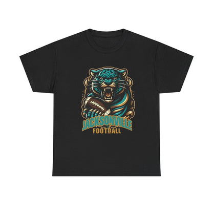 Jaguar Football Graphic Tee: Unisex Heavy Cotton Sports Jersey