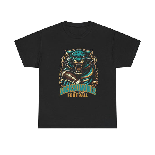Jaguar Football Graphic Tee: Unisex Heavy Cotton Sports Jersey