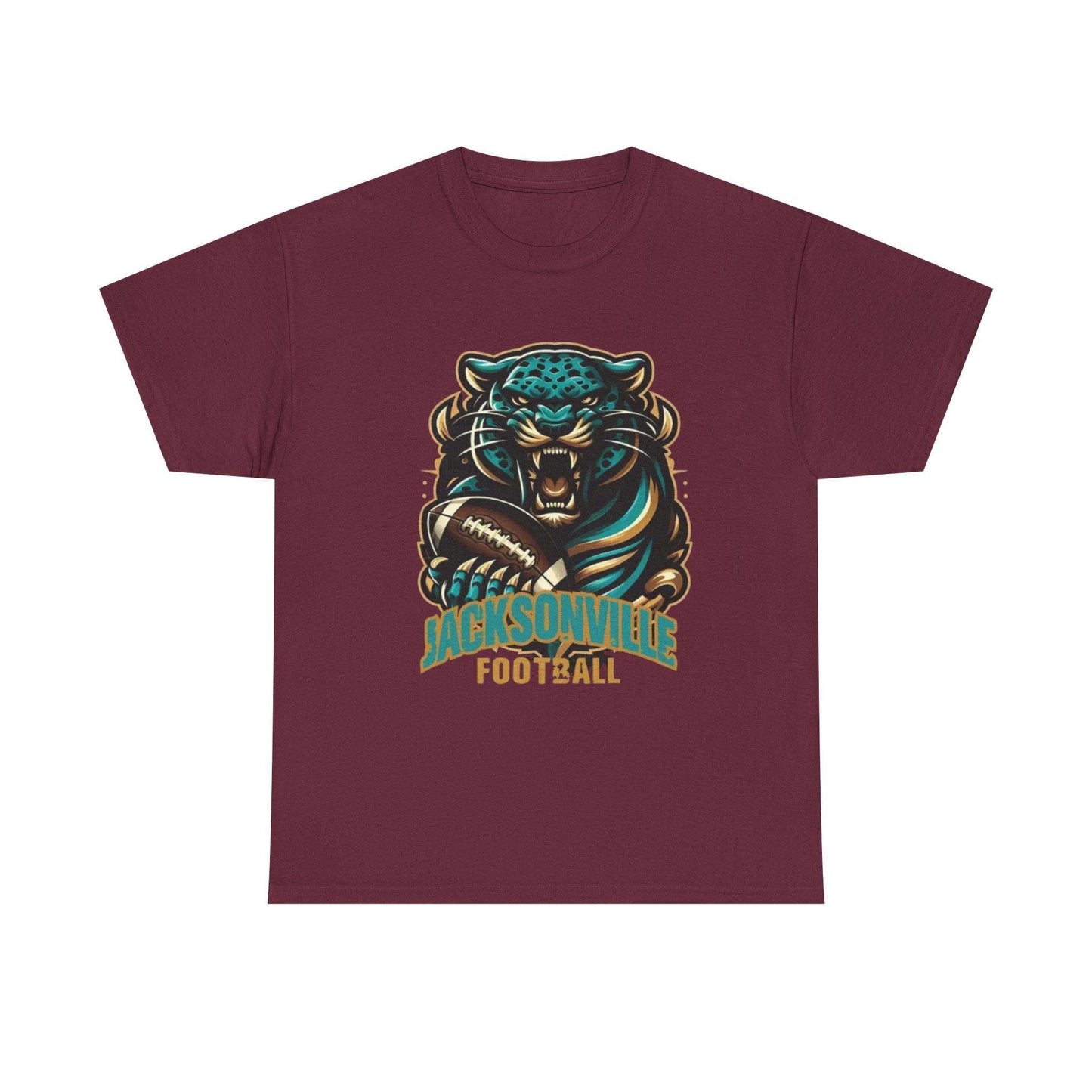 Jaguar Football Graphic Tee: Unisex Heavy Cotton Sports Jersey