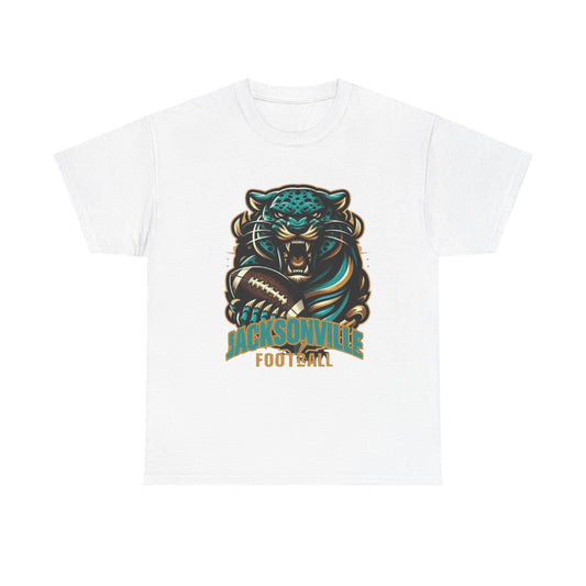 Jaguar Football Graphic Tee: Unisex Heavy Cotton Sports Jersey