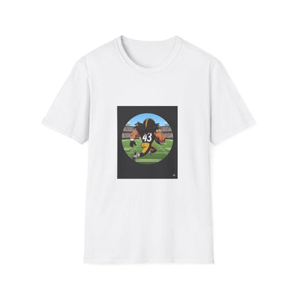 Troy Polamalu Steelers Tee: Animated Football Fan Shirt