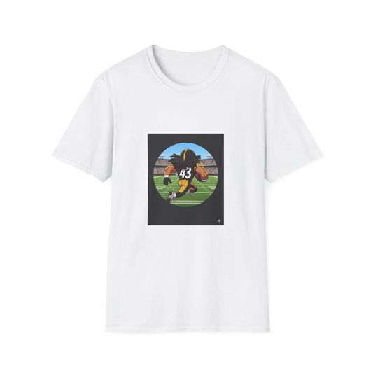Troy Polamalu Steelers Tee: Animated Football Fan Shirt