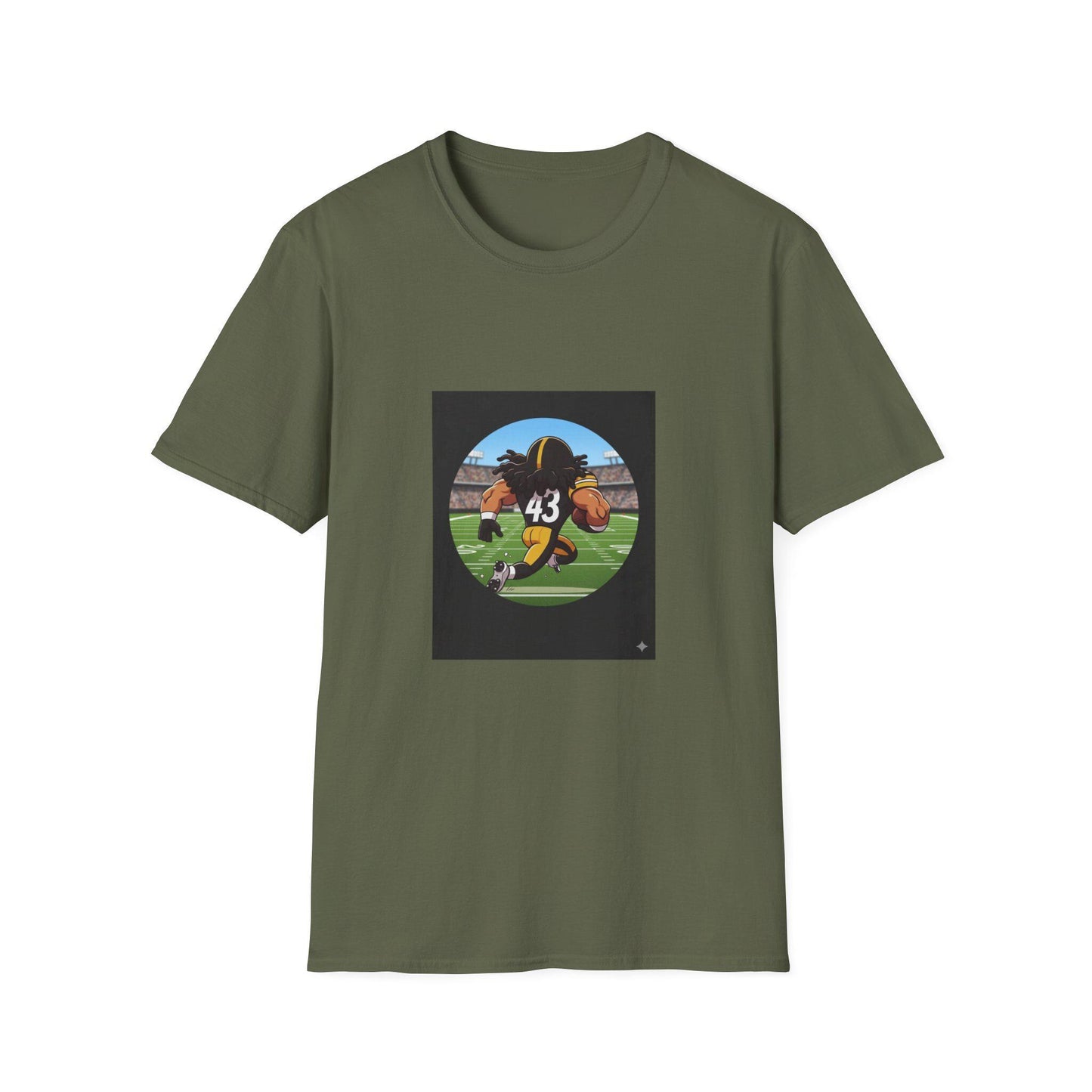 Troy Polamalu Steelers Tee: Animated Football Fan Shirt